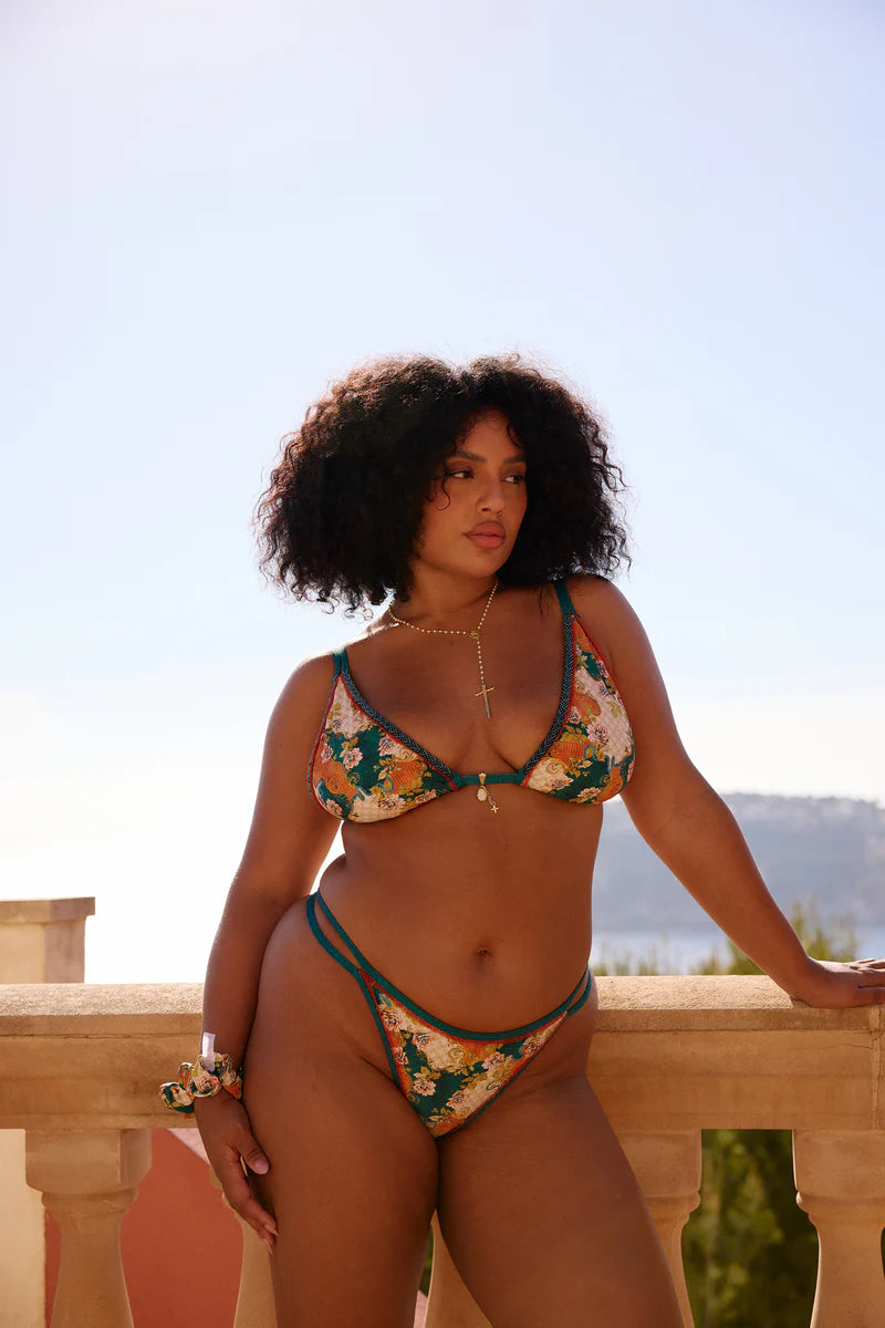 Firuze biyeli bikini takım